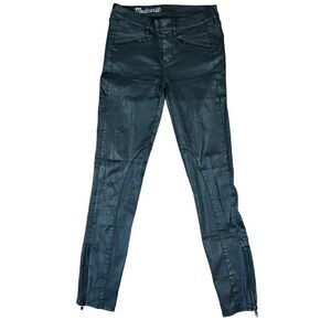 Madewell Black Coated Denim Skinny Jeans